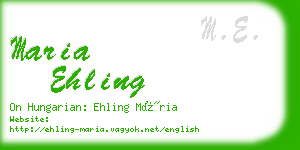 maria ehling business card